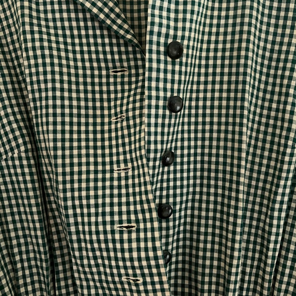 Green Checkered Women's Dress - Picture 7 of 8